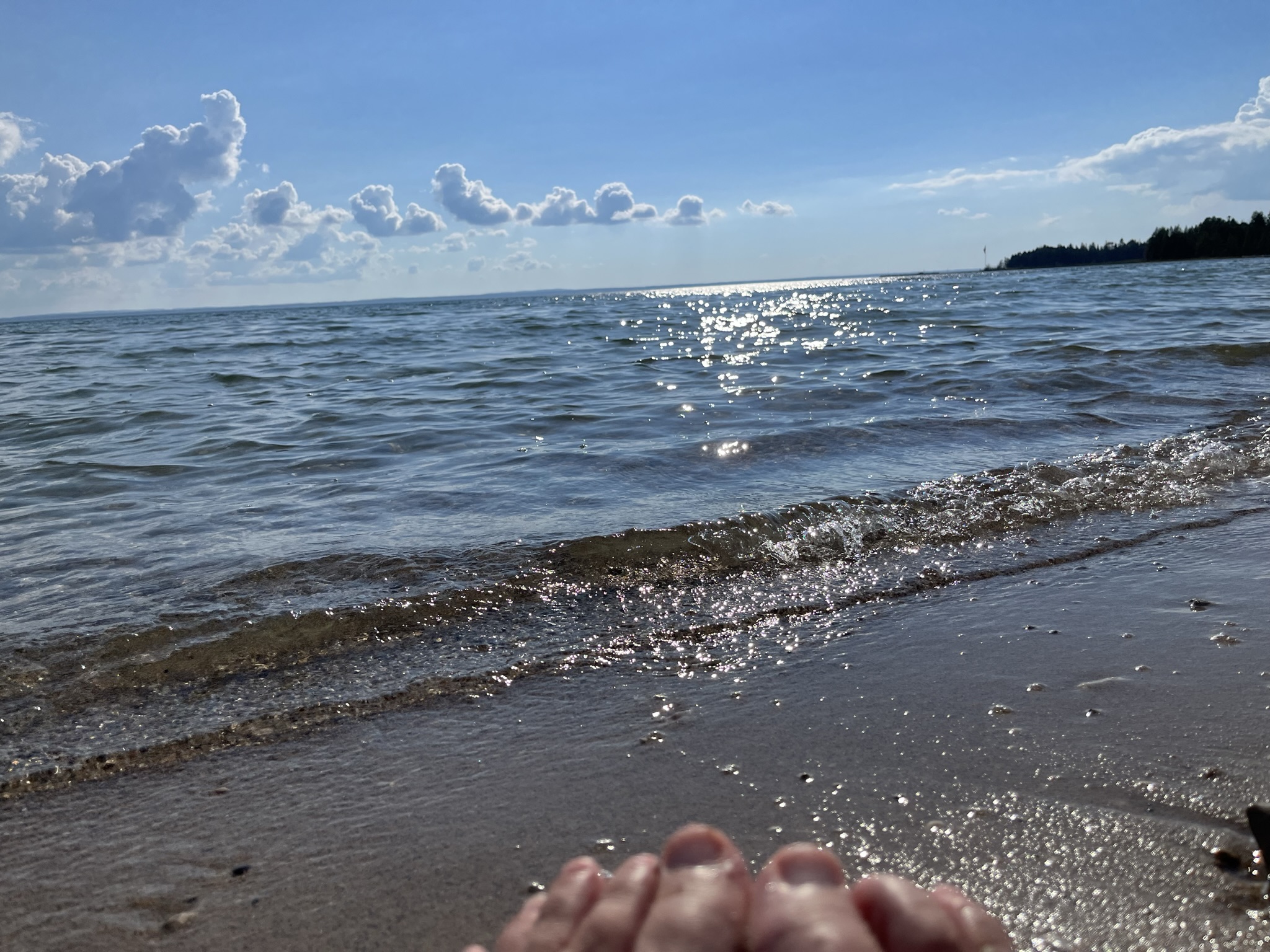 Toes in the Lake