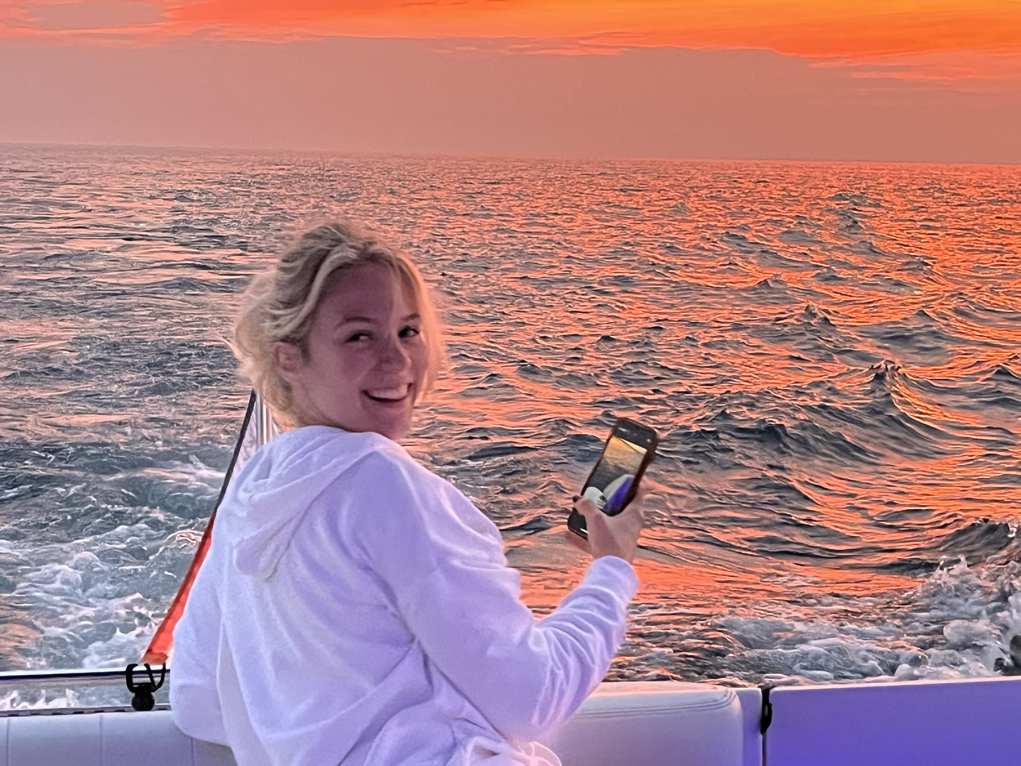 Sunset Boat Selfie