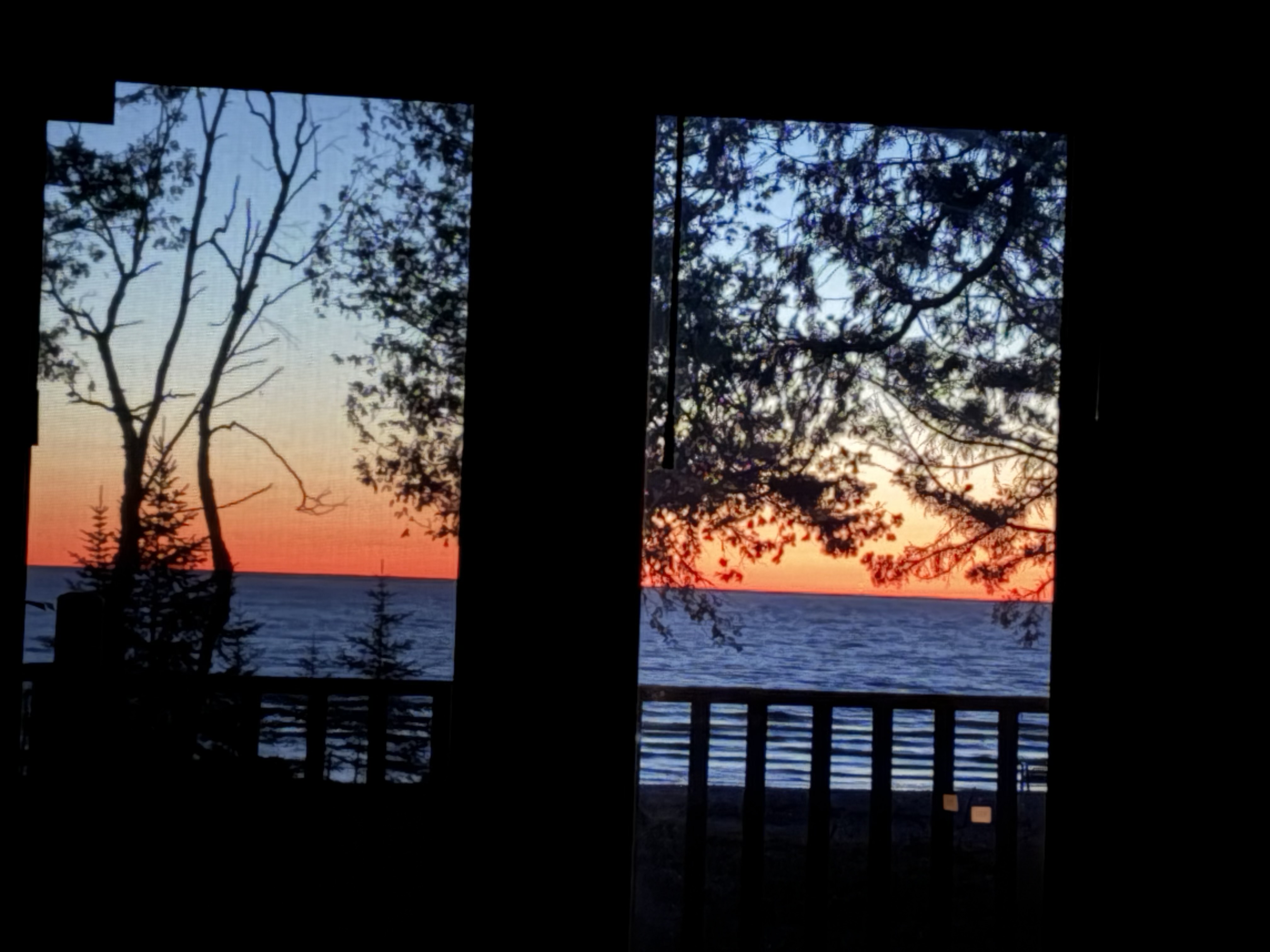 Sunset Through the Screens